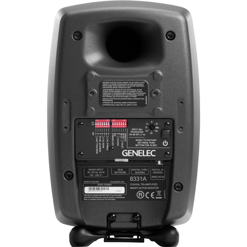 Genelec 8331A SAM 동축 스피커 다크 그레이 + 제네렉 GLM Kit 패키지