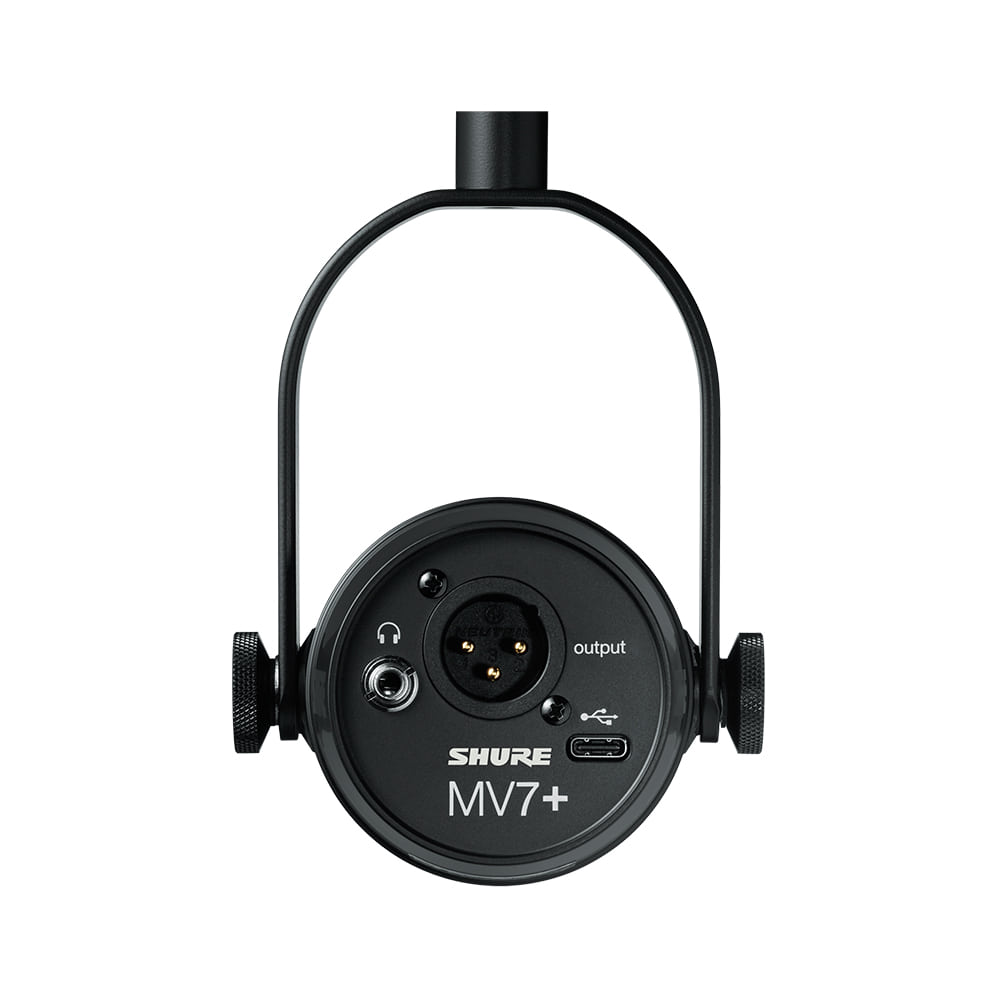 SHURE MV7+ 슈어 팟캐스트 XLR, USB-C 하이브리드 듀얼 마이크 (블랙)