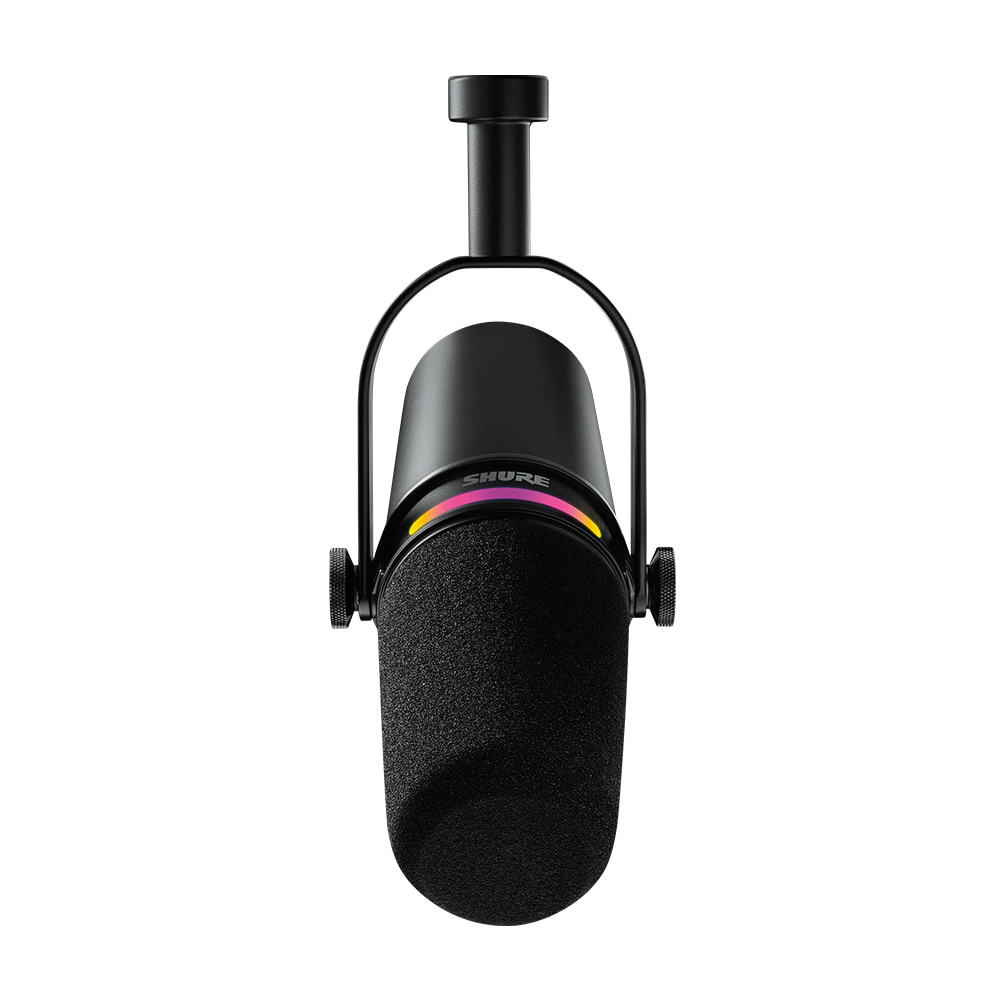 SHURE MV7+ 슈어 팟캐스트 XLR, USB-C 하이브리드 듀얼 마이크 (블랙)