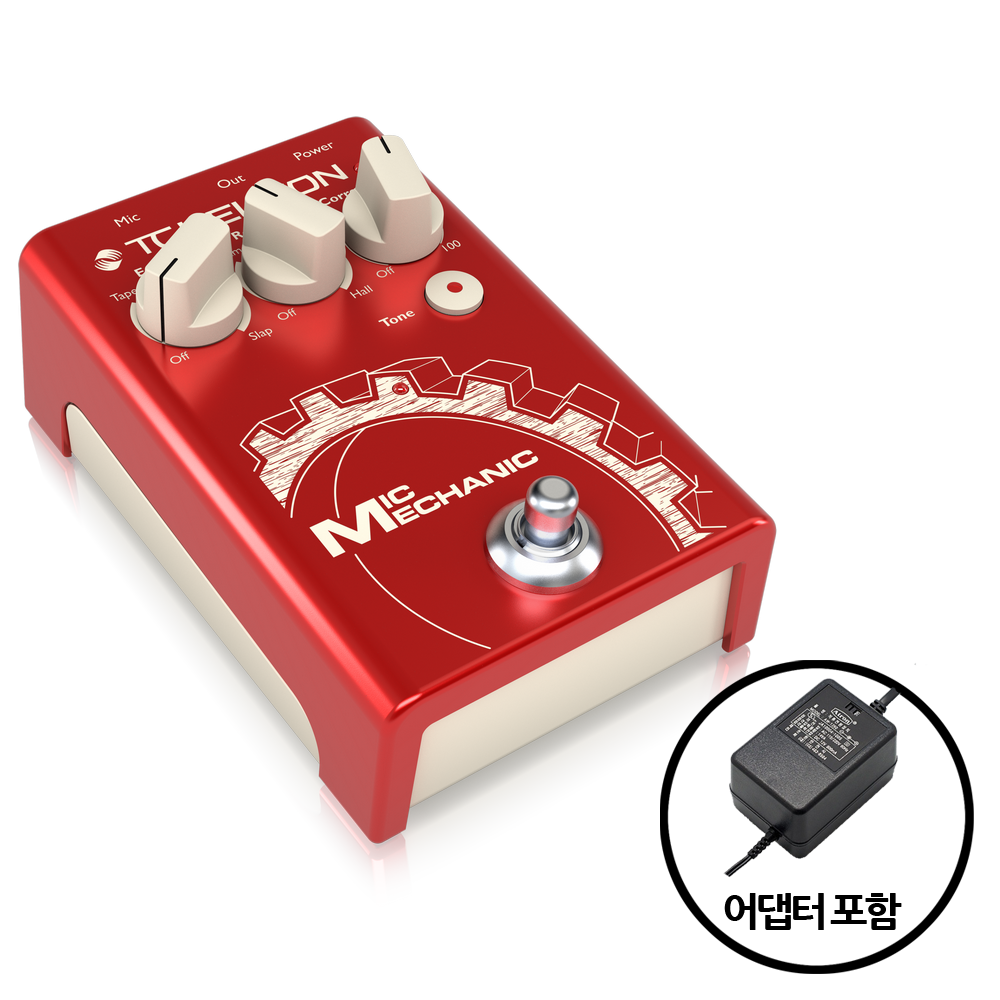 TC Helicon Mic Mechanic 2 + 어댑터 포함 - 보컬 에코/리버브 이펙터