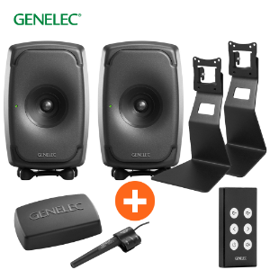 Genelec 8331A SAM 동축 다크 그레이 + 제네렉 GLM Kit + 9101B 무선 리모컨 + 8000-333 테이블 스탠드 패키지