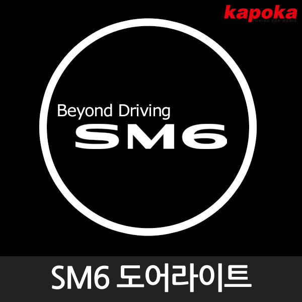 오토모듬 SM6 로고 매립형 LED 도어라이트 / 2개한세트