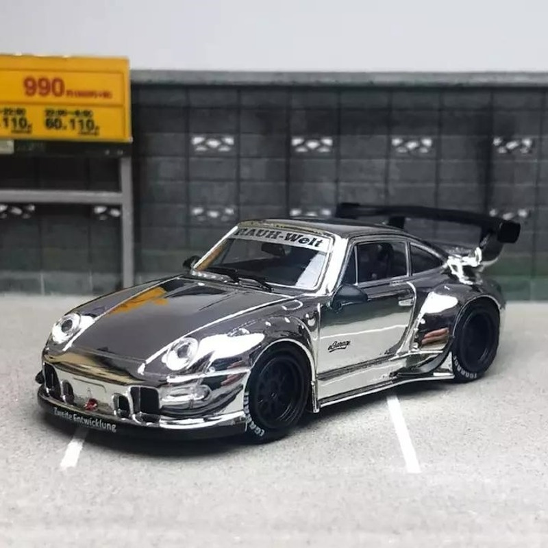 오토모듬 Star Model 1:64 포르쉐 RWB 993 GT - 크롬 실버