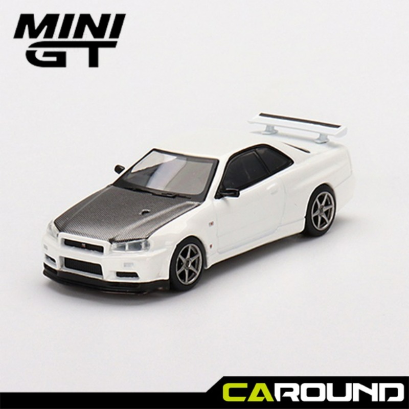 오토모듬 미니지티(501) 1:64 닛산 스카이라인 GT-R (R34) V-Spec II N1 - 화이트