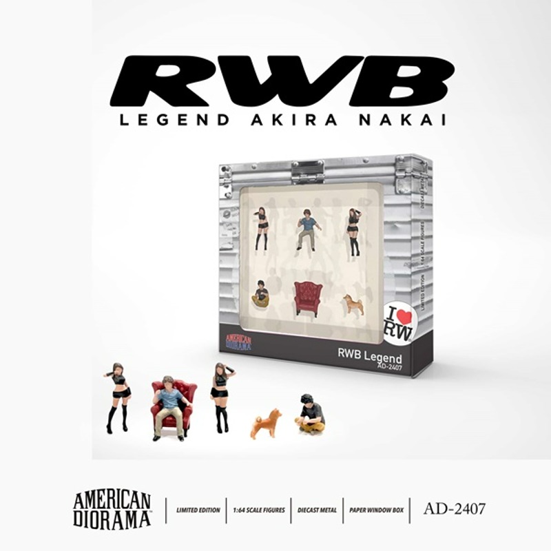 오토모듬 아메리칸 디오라마(AD-2407) 1:64 RWB Legend 피규어 세트