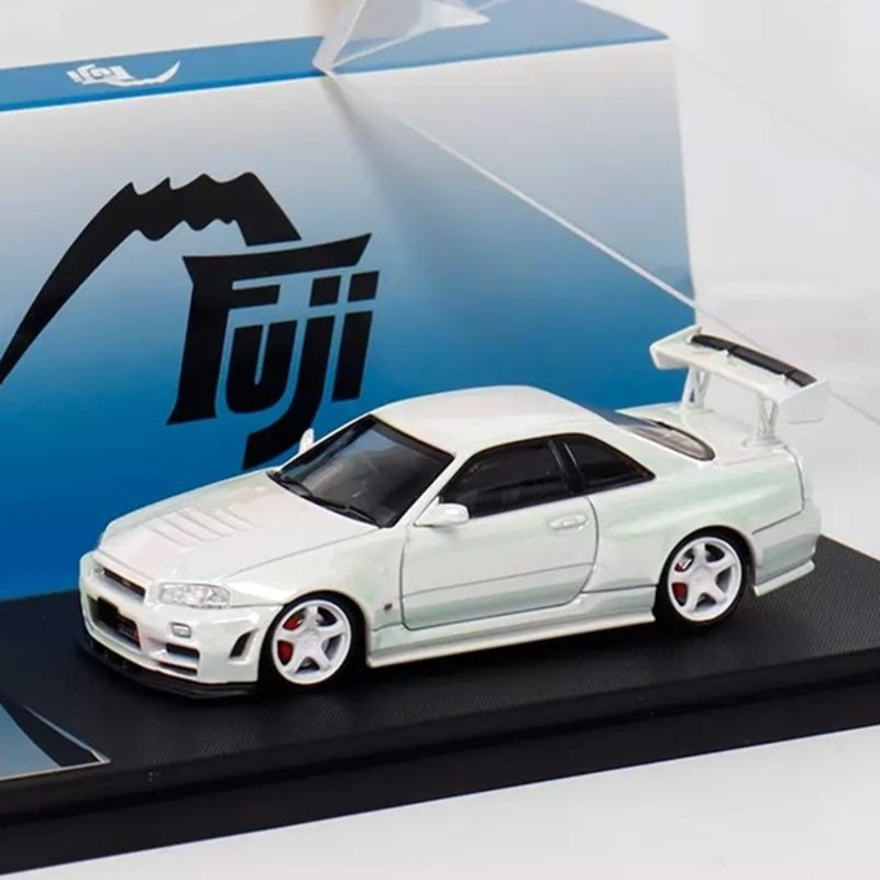 오토모듬 Fuji 1:64 닛산 스카이라인 GT- R (R34) Z-tune 화이트펄