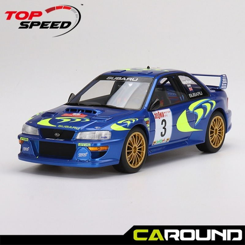 오토모듬 Top Speed 1:18 스바루 임프레자 No.3 WRC97 1997 Sanremo 랠리 우승 (TS0462)