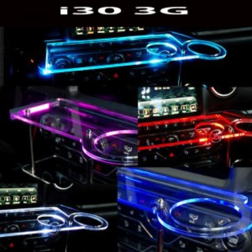 오토모듬 ArtX i30 3세대 USB 5V LED 2단 차량용 무중력테이블 컵홀더 식탁 자동차 선반 핸드폰 거치대 수납용품