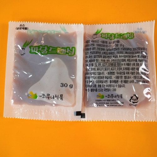 뫼루니식품 봉지 일회용 겨자 파닭소스 사과맛 30g 300매