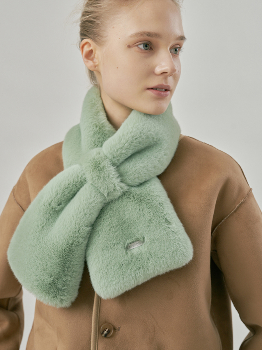 MOLLI RING fur muffler [mint]