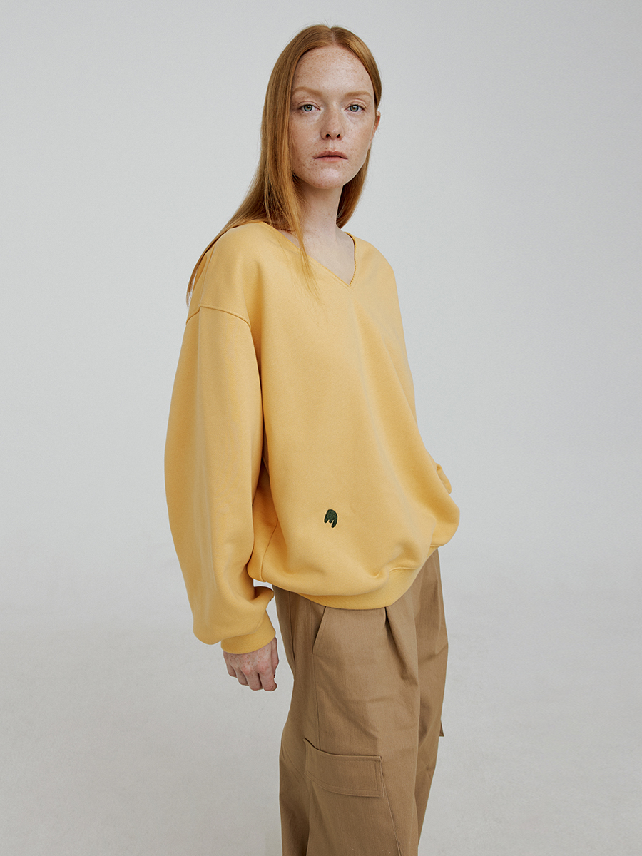 SAGE v-neck sweatshirts [yellow]