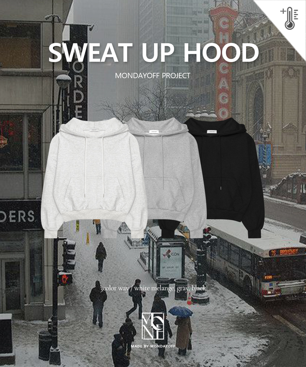 [Sold 2,000 sheets] [MADE] [Wool Napping] Sweat-Up Hoodie / 3 colors