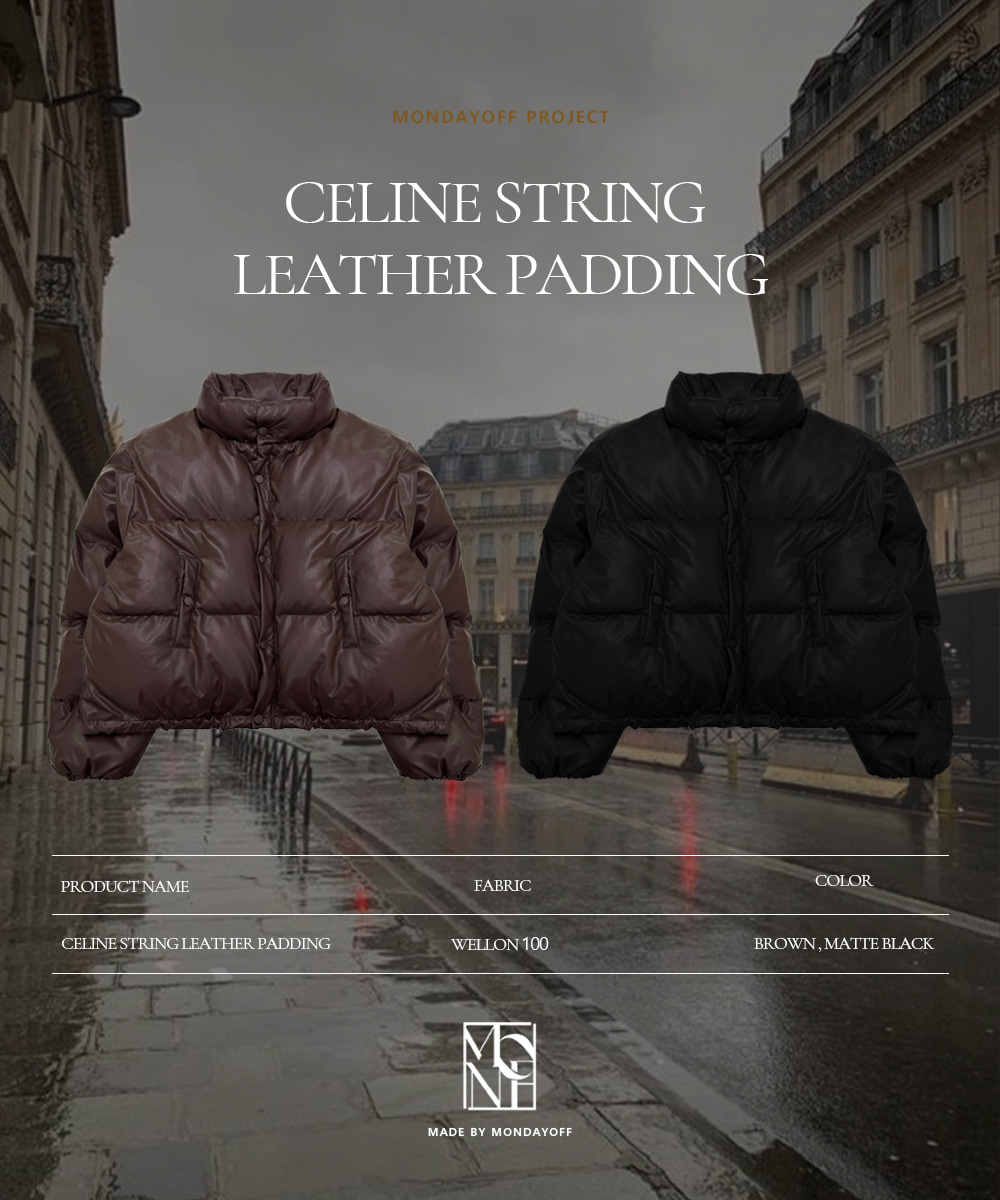 [MADE / Same-day delivery] Celine String Leather Padding / 2 colors
