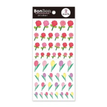 [씰] 마인드웨이브 BON BON 2디자인 스티커 : 장미 &amp; 튤립