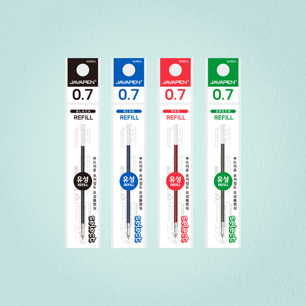 자바펜 0.7mm 셀렉트 유성 리필심 24개입