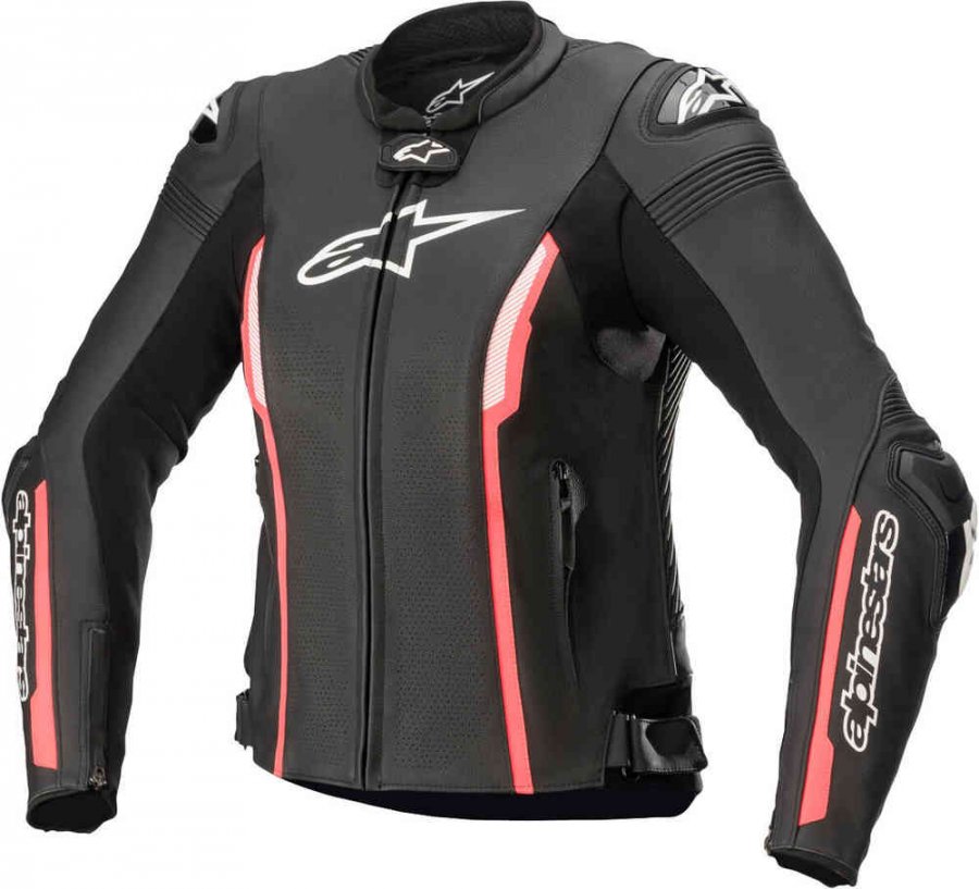 ALPINESTARS STELLA MISSILE V2 LEATHER JACKET BLACK DIVA PINK 스텔라 미실 브이투 레더 자켓