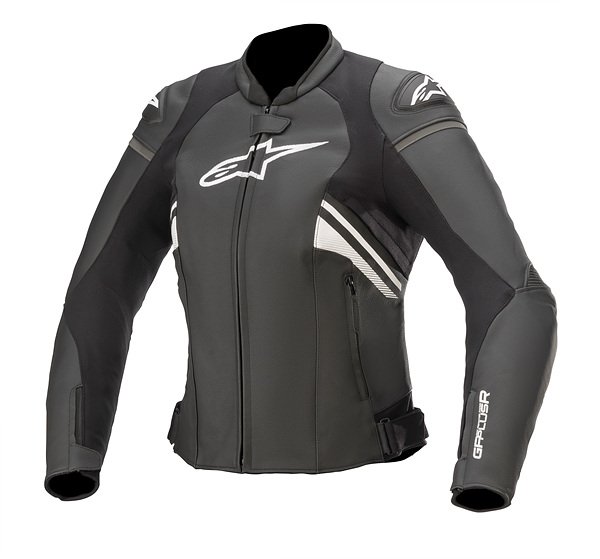 ALPINESTARS STELLA GP PLUS R V3 LEATHER JACKET BLACK WHITE 스텔라 쥐피 플러스 알 브이쓰리 레더 자켓