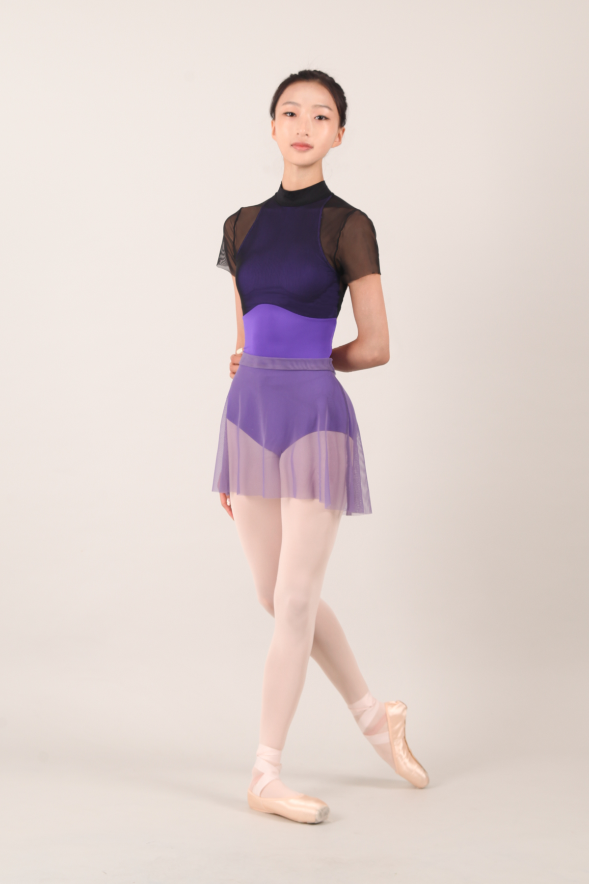 TWO-TONE HALTER LEOTARD_VIOLET