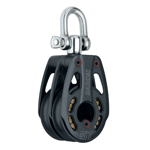 57 mm Aluminum Low-Load Double Block — Swivel (No.3228) Harken