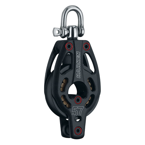 57 mm Aluminum Low-Load Block — Swivel, Becket (No.3229) Harken