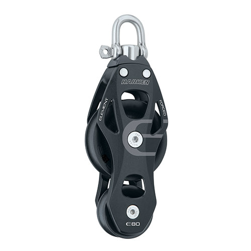 80 mm ALUMINUM ELEMENT FIDDLE BLOCK - SWIVEL (No.6292) - HARKEN