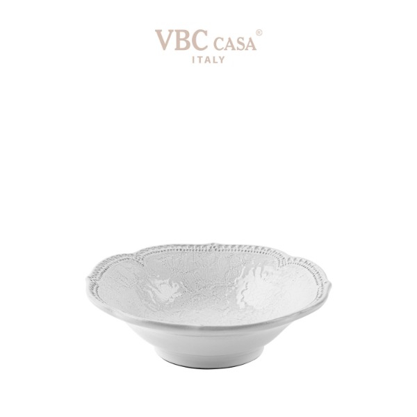 [VBC까사]메를레토 스칼롭 시리얼볼 화이트(20cm) VB10593/20