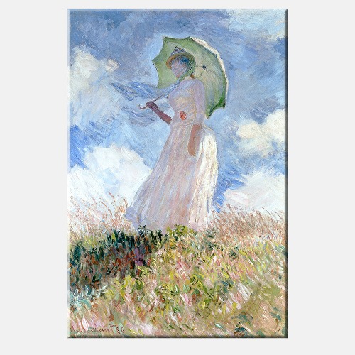 클로드 모네 양산을 쓰고 왼쪽으로 몸을 돌린 여인 claude monet A woman wearing a parasol and turning to the left