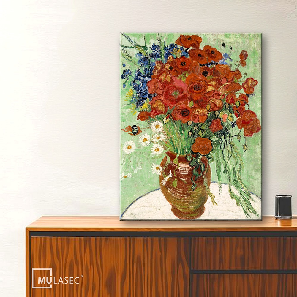 빈센트 반고흐 데이지와 양귀비가 있는 꽃병 Vincent Van Gogh Vase with daisies and poppies