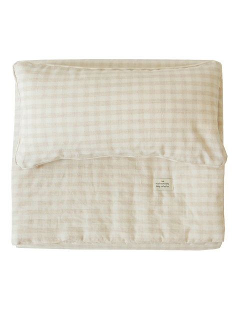 cloud comforter  beige check 사계절 구름 차렵이불