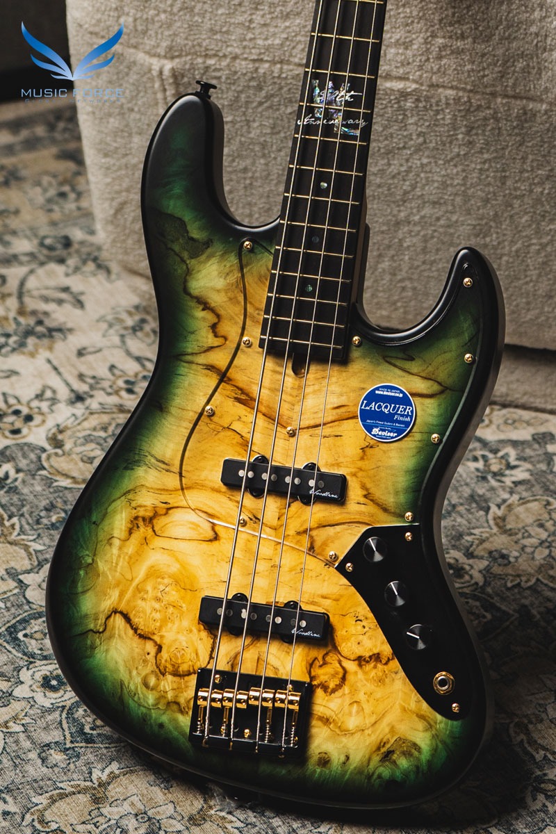 [특별세일] Bacchus Japan Handmade Series WOODLINE4-20TH/Buckeye Burl Limited Edition-Clear Natural to Blue Black Sunburst Finish w/Ebony FB(2019년산/전세계6대한정판/신품)