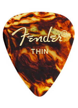 [일시품절] Fender 351 Classic Celluloid Tortoise Thin 펜더 클래식 셀룰로이드 기타피크 톨토이즈 씬 (국내정식수입품)