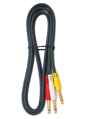 SG Electronics SA41G30 Two 1/4&quot; TS Mono to 1/4&quot; TRS Stereo Cable Gold Pin 에스지일렉트로닉스 투 티에스 모노 투 티알에스 스테레오 케이블 골드핀 (2x6.3-&gt;6.3mm 스테레오 Y 케이블 3.0m 국내정품 당일발송)