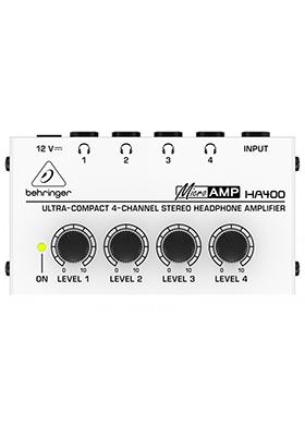 Behringer HA400 Microamp 베린저 에이치에이포헌드레이드 마이크앰프 4채널 스테레오 헤드폰 앰프 (국내정식수입품)