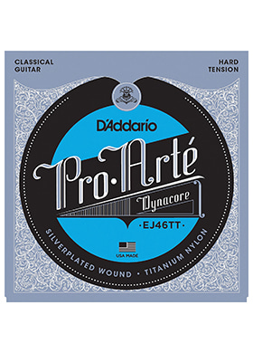 D&#039;Addario EJ46TT Silver Plated Titanium Nylon Pro-Arte DynaCore Classical Guitar Strings Hard Tension 다다리오 실버 플레이티드 티타늄 나일론 프로 아르테 다이나코어 클래식 기타줄 하드 텐션 (0285-046 국내정식수입품)