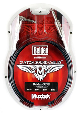 Muztek CSV-300 SL Belden 978 Vintege Series Guitar/Bass Cable 뮤즈텍 벨덴 빈티지시리즈 기타/베이스 케이블 (일자,ㄱ자,3m 국내정품)