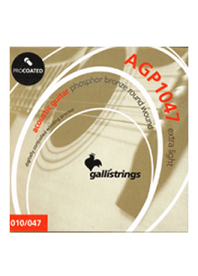 Gallistrings AGP1047 ProCoated Phosphor Bronze Extra Light 갈리스트링스 프로코티드 파스퍼 브론즈 엑스트라 라이트 어쿠스틱 기타줄 (010-047 국내정식수입품)