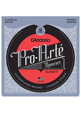 D&#039;Addario EJ45TT Silver Plated Titanium Nylon Pro-Arte DynaCore Classical Guitar Strings Normal Tension 다다리오 실버 플레이티드 티타늄 나일론 프로 아르테 다이나코어 클래식 기타줄 노멀 텐션 (0280-044 국내정식수입품)