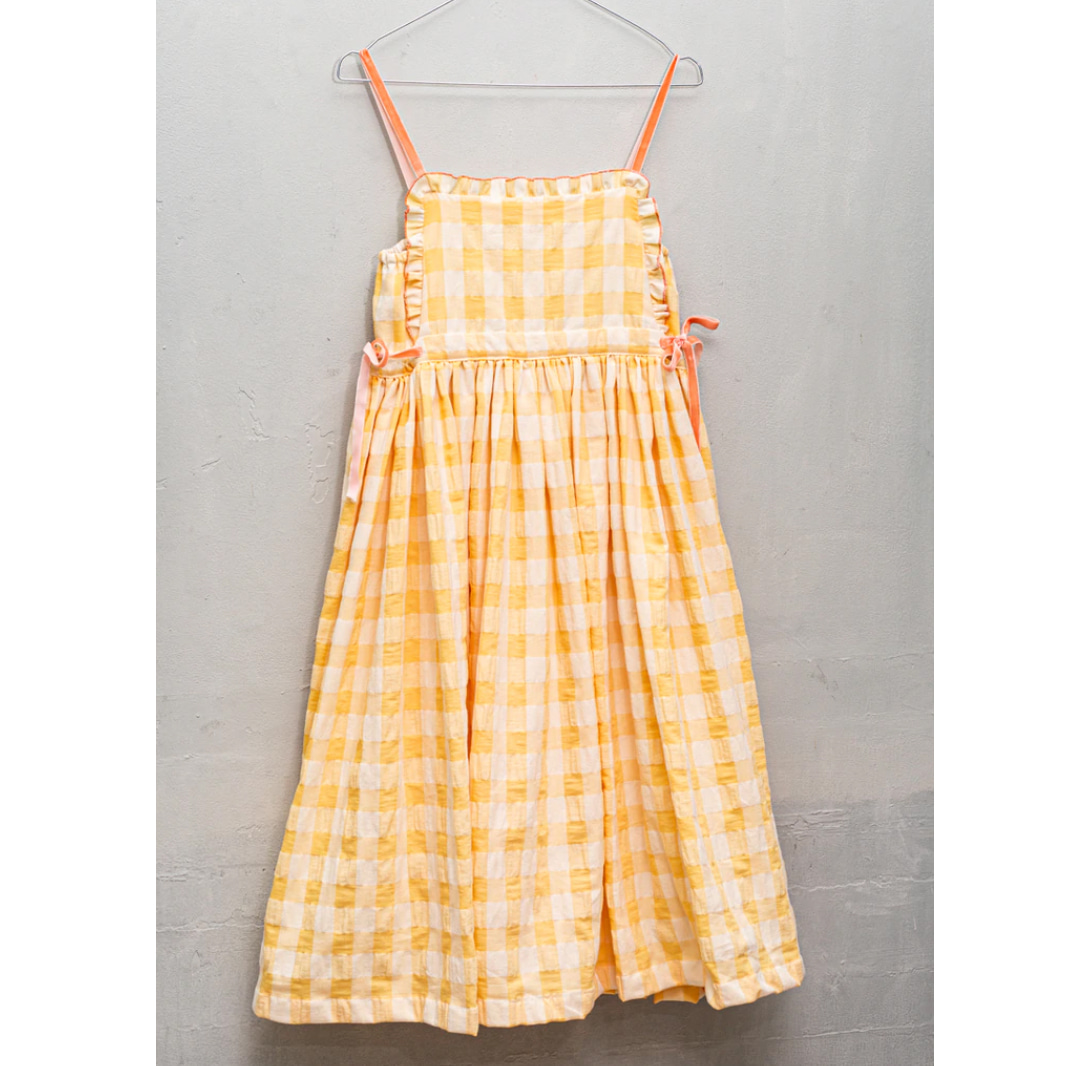 [Cosmosophie]Ada Dress-vichy yellow-30%