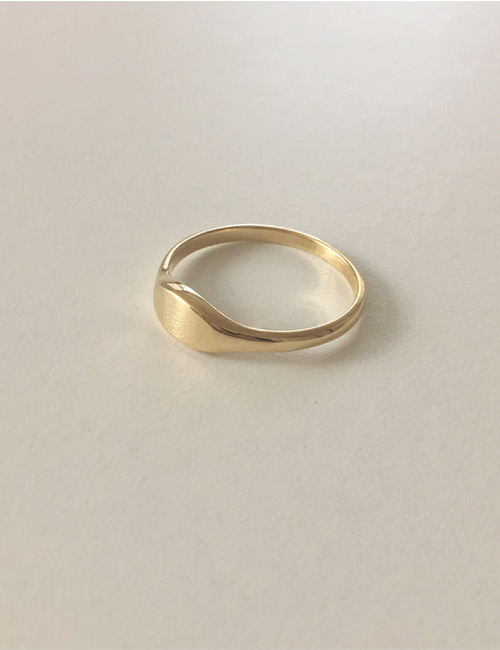 14k demi signet ring