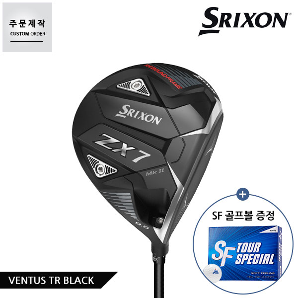 [커스텀오더]던롭코리아 정품 스릭슨 ZX7 MK2 남성 드라이버 VENTUS TR BLACK