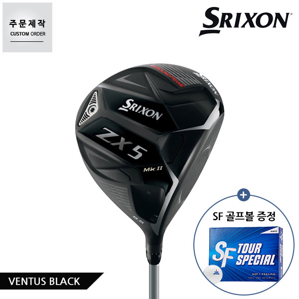 [커스텀오더]던롭코리아 정품 스릭슨 ZX5 MK2 남성 드라이버 VENTUS BLACK