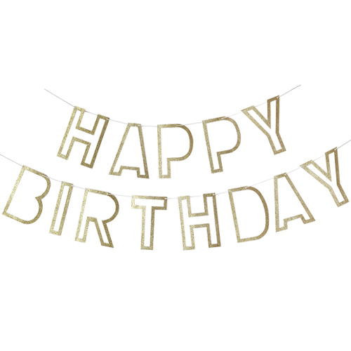 [SALE]Gold HAPPY BIRTHDAY Garland