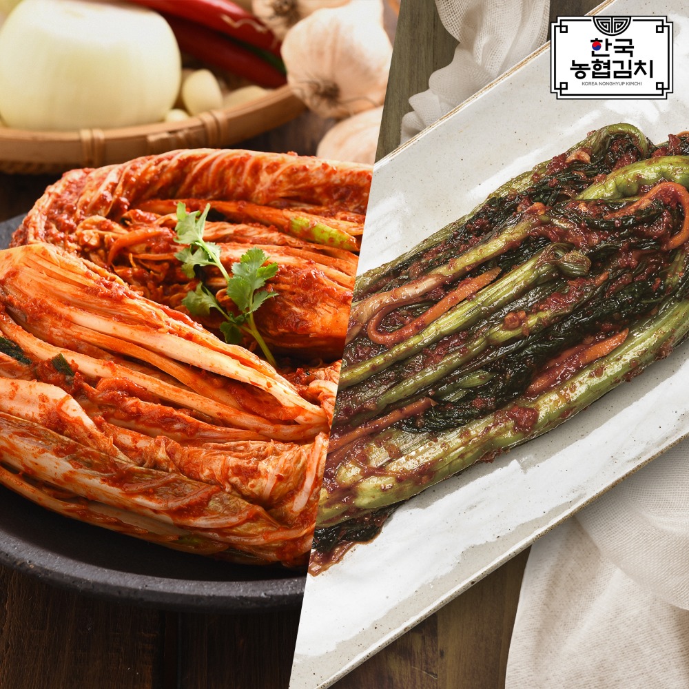 농협 라이블리 LYVLY, [농협식품] 한국농협김치 김치세트 포기3kg+갓2kg