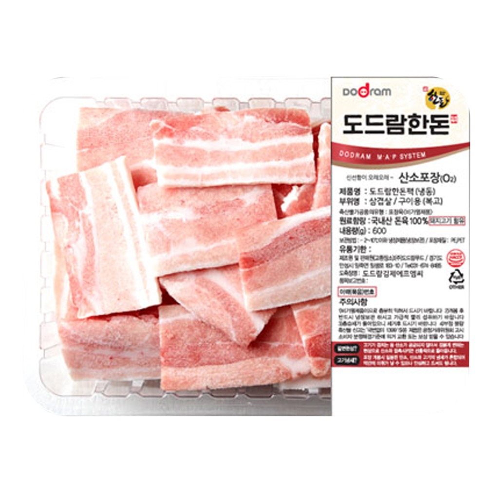 농협 라이블리 LYVLY, [도드람한돈] 냉동 복고삼겹살 구이용 500g*2팩 (무료배송)