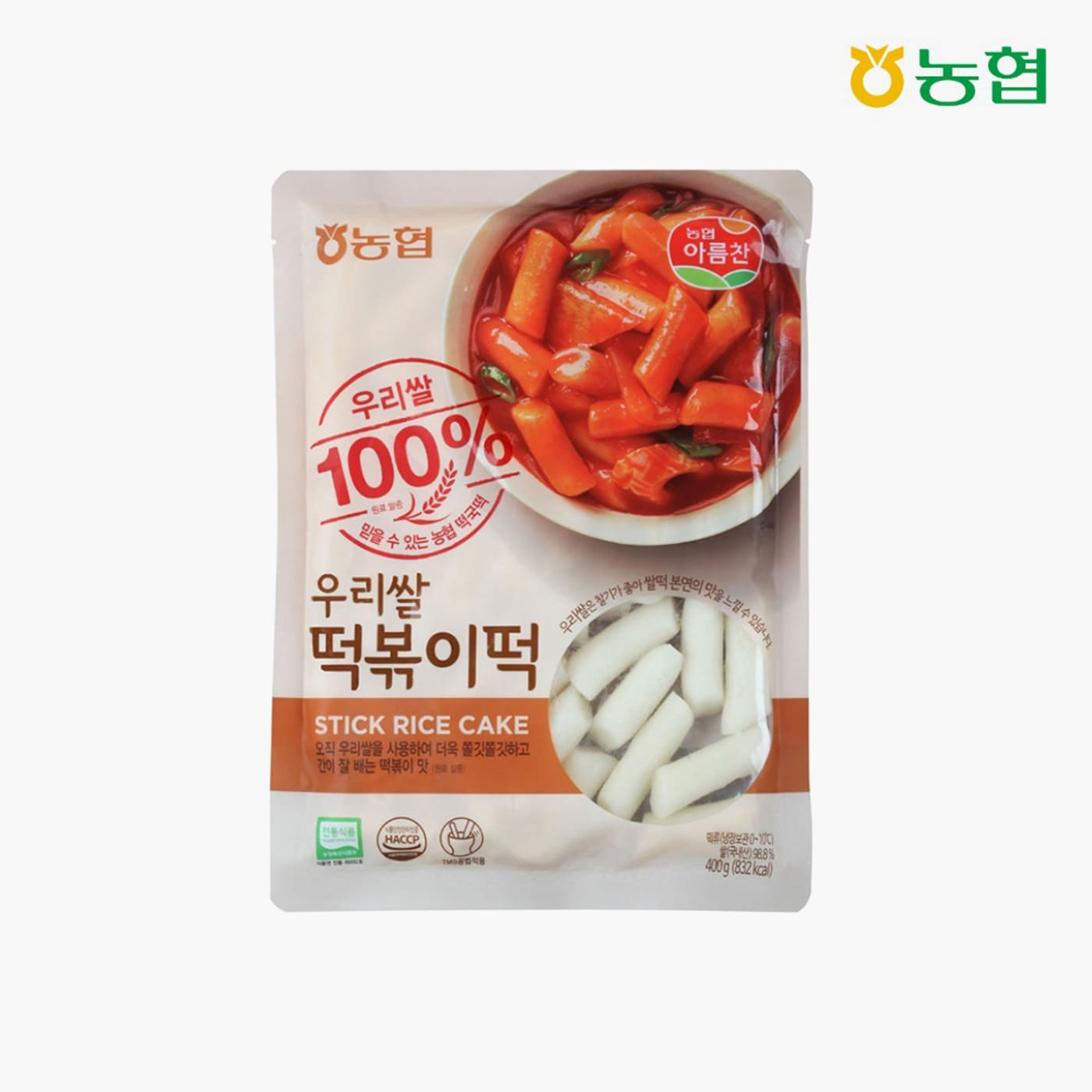 농협 라이블리 LYVLY, [농협식품] 아름찬 우리쌀100% 떡볶이떡 400g