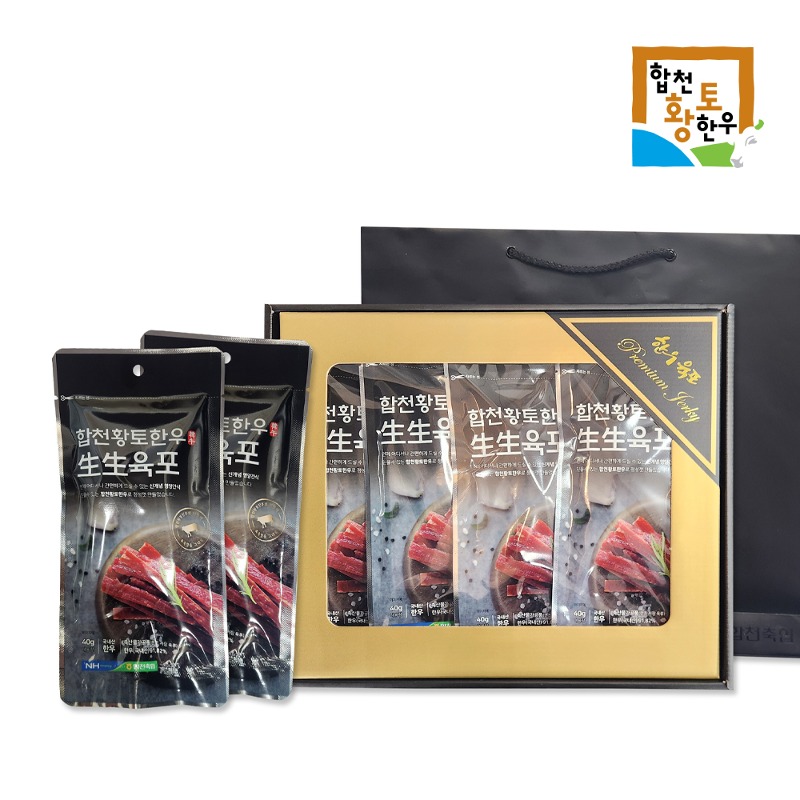 농협 라이블리 LYVLY, [합천축협]합천황토한우 생생육포 선물세트 40g x 4팩