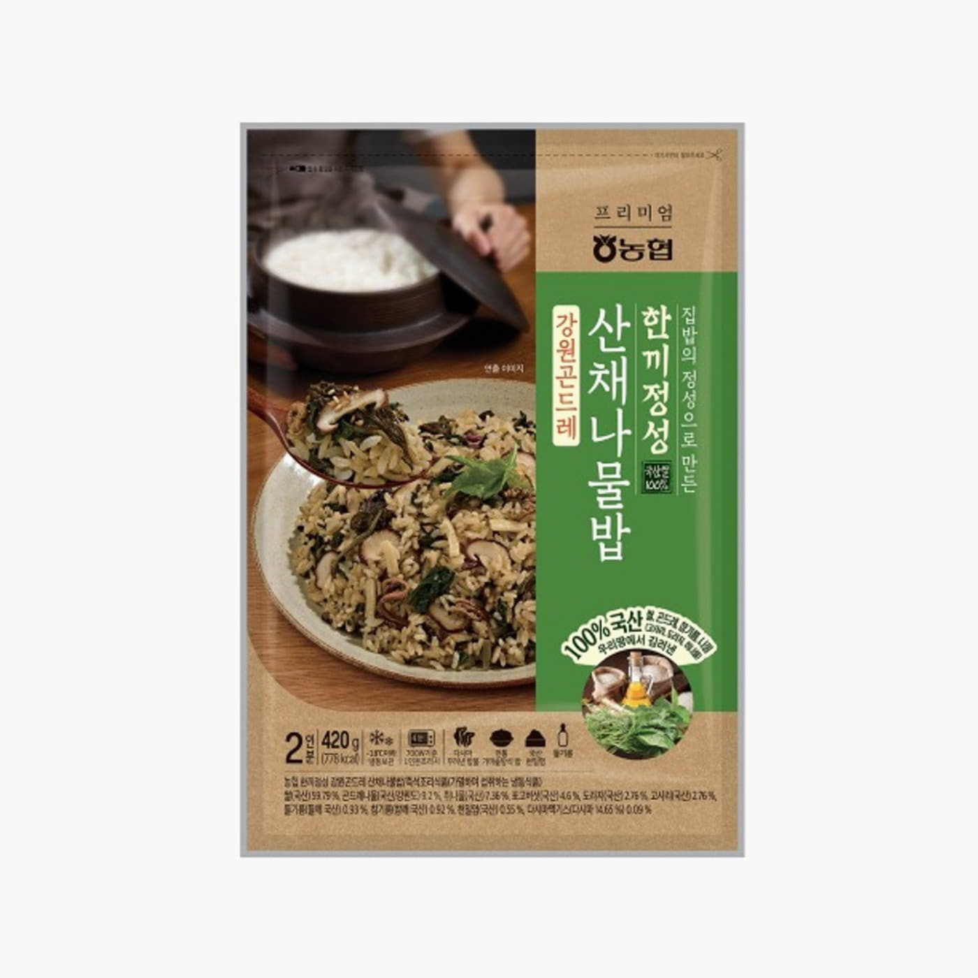농협 라이블리 LYVLY, [농협 라이블리] 농협 한끼정성 강원곤드레 산채나물밥 420g