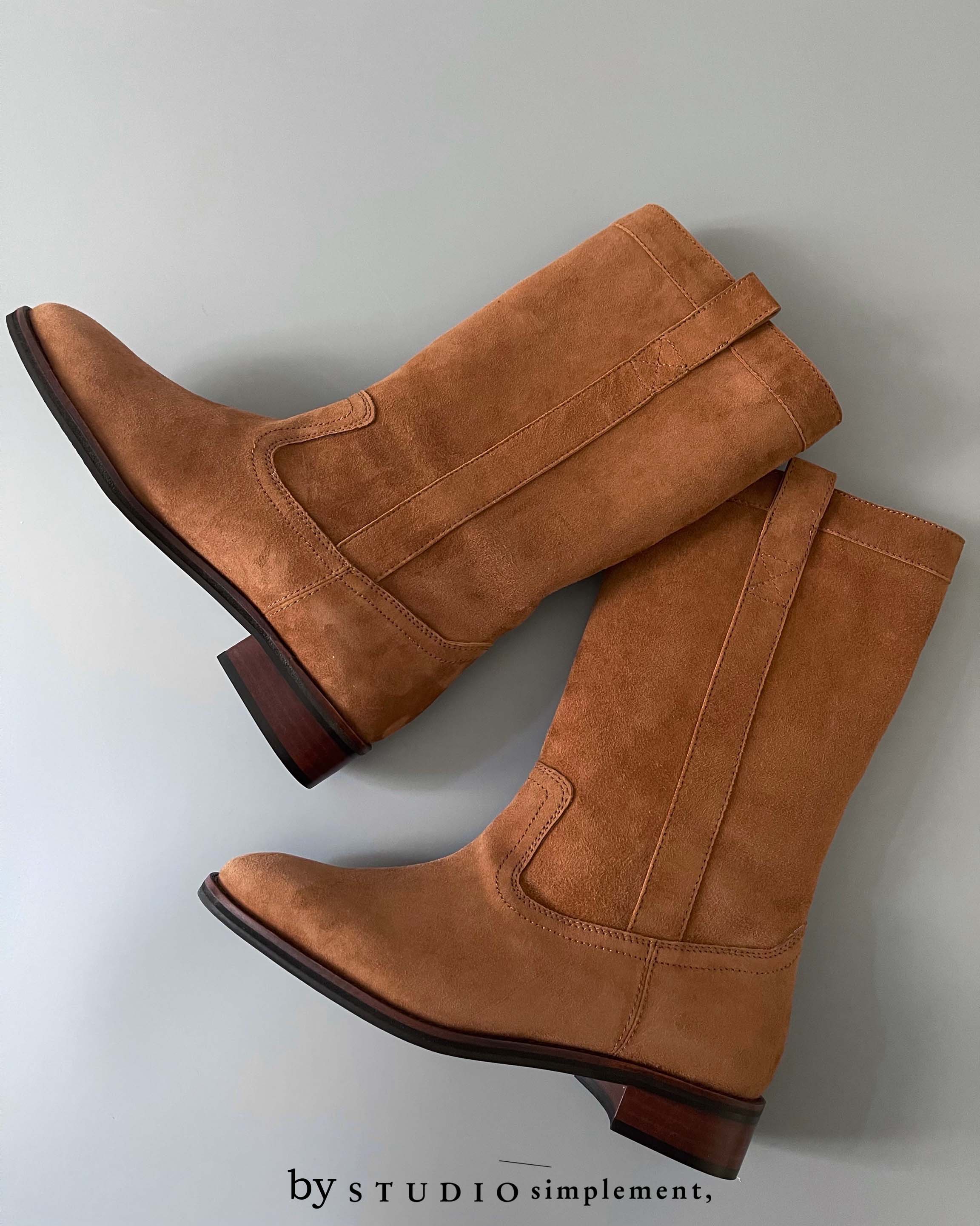 Half Boots by Ssimplement, - brown