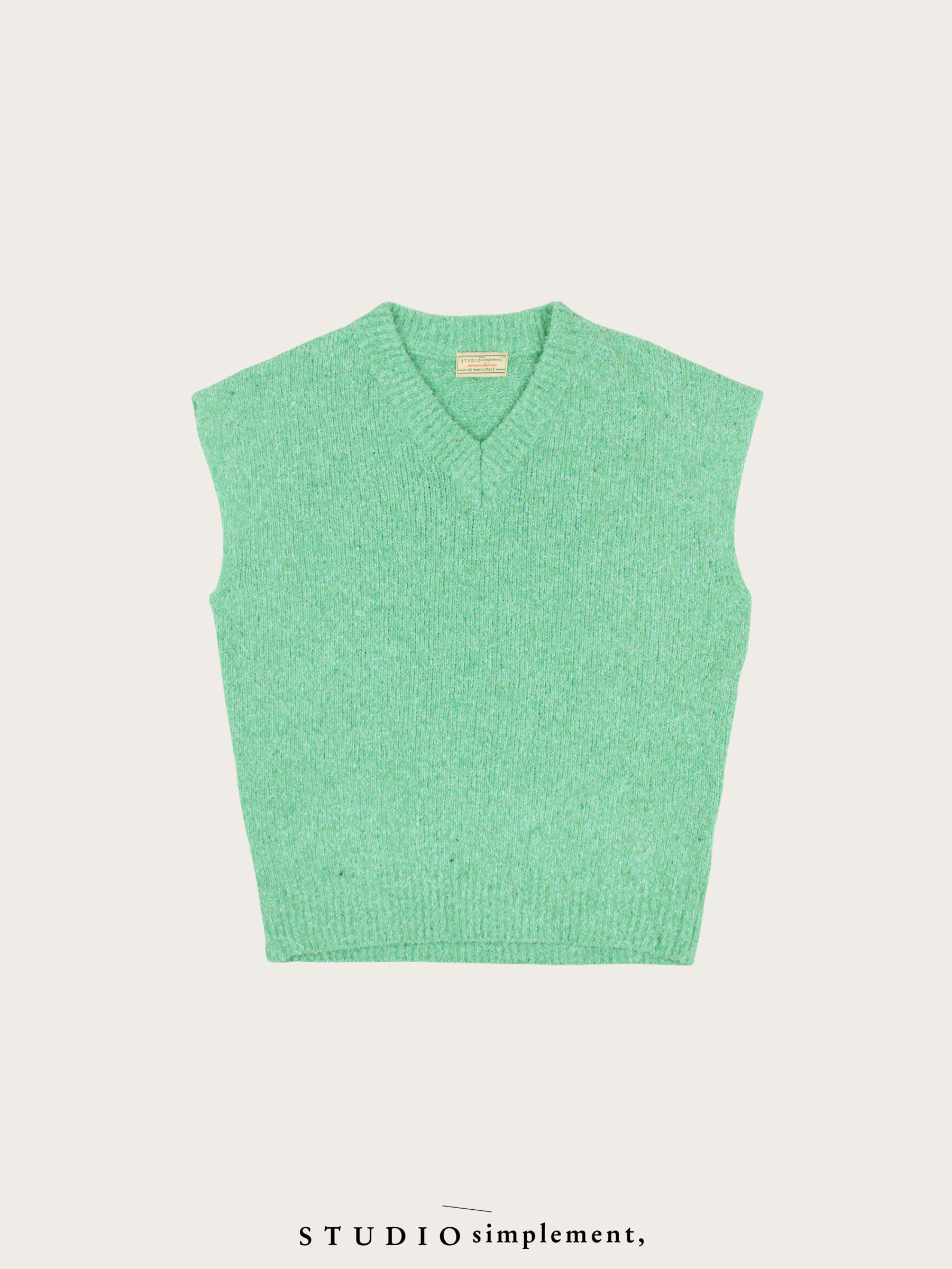 312 Edie Knit Top (light green) [All made in ITALY]