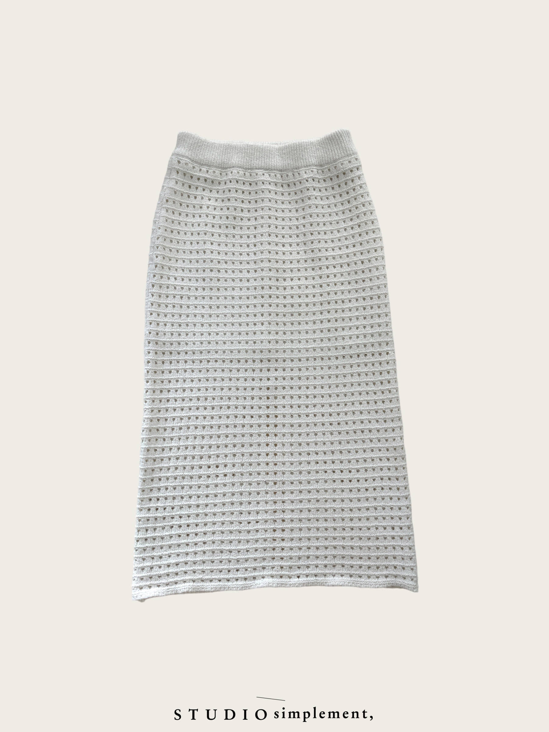 Fenetre Knit Skirt (ivory)